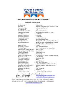 Nationwide Stated Residential