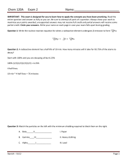 Chem 120A Exam 2 Name: