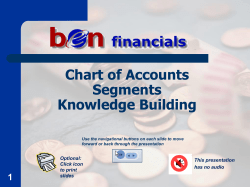 BEN Financials Overview and Chart of Accounts