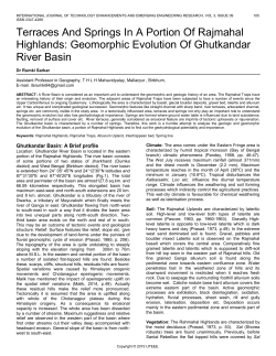 Geomorphic Evolution Of Ghutkandar River Basin
