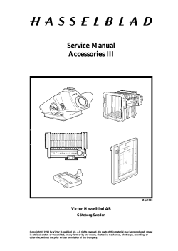 Service Manual Accessories III