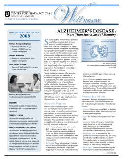alzheimer`S diSeaSe: