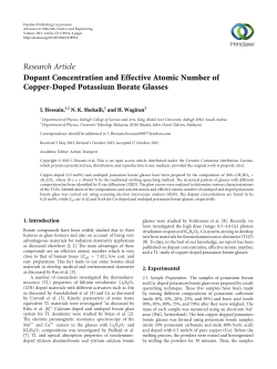 Dopant Concentration and Effective Atomic Number of Copper