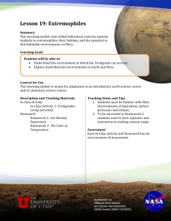 Lesson 19: Extremophiles