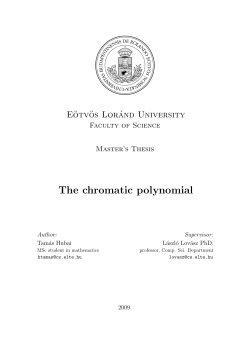The chromatic polynomial