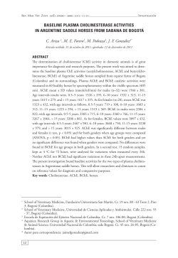 BASELINE PLASMA CHOLINESTERASE ACTIVITIES IN