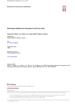 Electrolyte Additives for Phosphoric Acid Fuel Cells