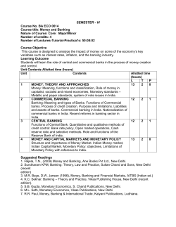 Amended syllabus of Economics (RUSA) 6th Semester