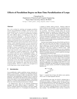 Effects of Parallelism Degree on Run-Time