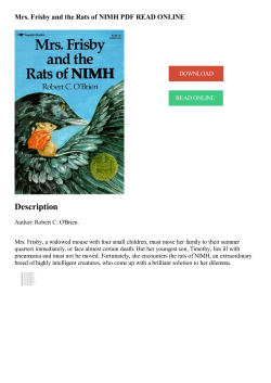 Mrs. Frisby and the Rats of NIMH PDF - lunli EPUB