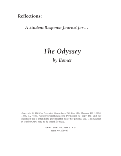 The Odyssey - Response Journal Sample PDF