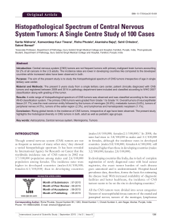 Histopathological Spectrum of Central Nervous System Tumors: A