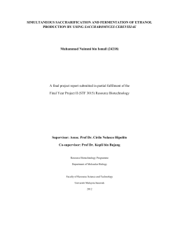 SIMULTANEOUS SACCHARIFICATION AND FERMENTATION OF