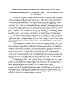 A shift in deontic modals in Mexican Spanish