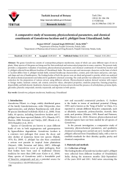 A comparative study of taxonomy - Tubitak Journals