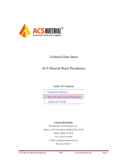 Technical Data Sheet ACS Material Black Phosphorus
