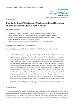 Pain in the Blood Envisioning Mechanism