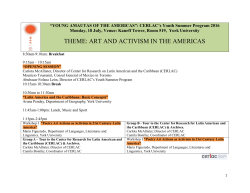 THEME: ART AND ACTIVISM IN THE AMERICAS