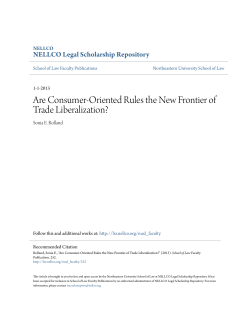 Are Consumer-Oriented Rules the New Frontier of Trade