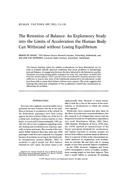 The Retention of Balance: An Exploratory Study into the