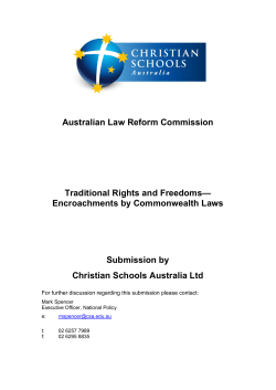 Freedom of Religion and Belief - Australian Law Reform Commission