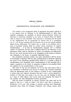 differential invariants and geometry