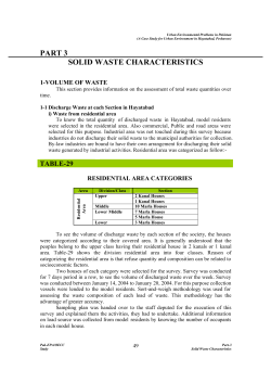 PART 3 SOLID WASTE CHARACTERISTICS