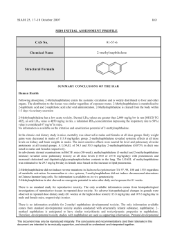 SIDS INITIAL ASSESSMENT PROFILE