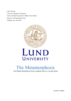 The Metamorphosis - Lund University Publications
