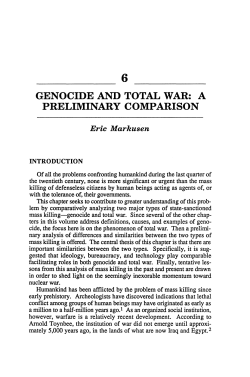 genocide and total war: a preliminary comparison