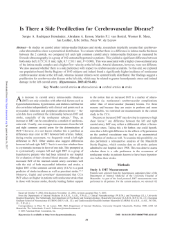 Is There a Side Predilection for Cerebrovascular