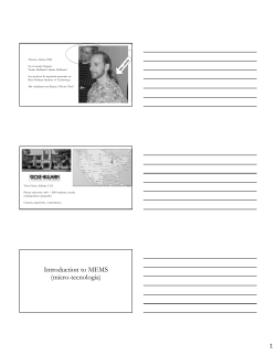 Introduction to MEMS (micro-tecnolog&iacute;a) - Rose