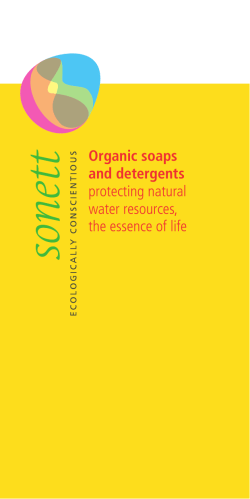 Organic soaps and detergents protecting natural water