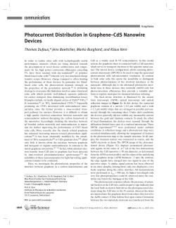 Photocurrent Distribution in GrapheneCdS Nanowire Devices