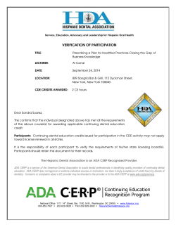 Suarez - Hispanic Dental Association