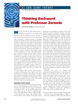 Thinking Backward with Professor Zermelo