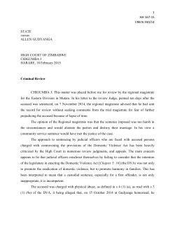 1 HH 167-15 CRB N 350/14 STATE versus ALLEN