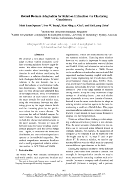 Robust Domain Adaptation for Relation Extraction via Clustering