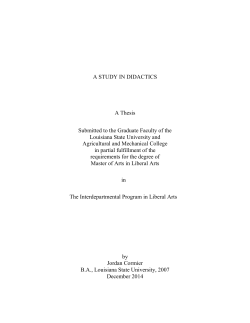 A study in didactics - Louisiana State University