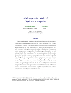 A Schumpeterian Model of Top Income Inequality (with Jihee Kim)