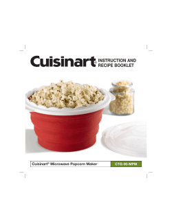 instruction and recipe booklet