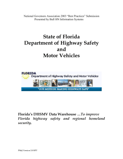 State of Florida Department of Highway Safety and Motor Vehicles