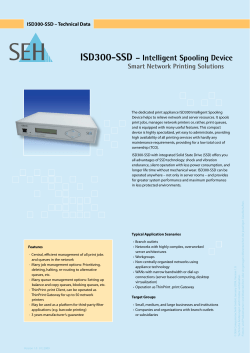 ISD300-SSD – Intelligent Spooling Device