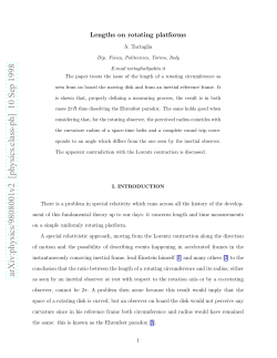 Lengths on rotating platforms