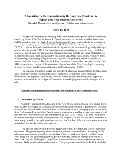 Administrative Determinations