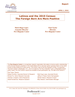 Latinos and the 2010 Census