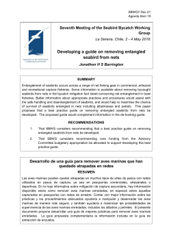 Developing a guide on removing entangled seabird from nets