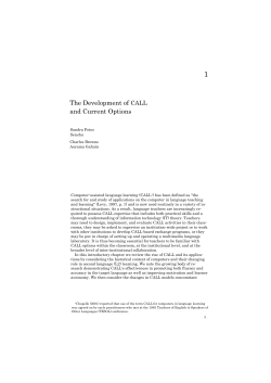 The Development of CALL and Current Options, Dr. Charles Browne