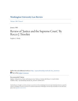 Review of &ldquo;Justice and the Supreme Court,&rdquo; By Rocco J. Tresolini