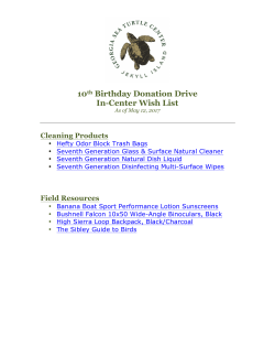 10th Birthday Donation Drive In-Center Wish List